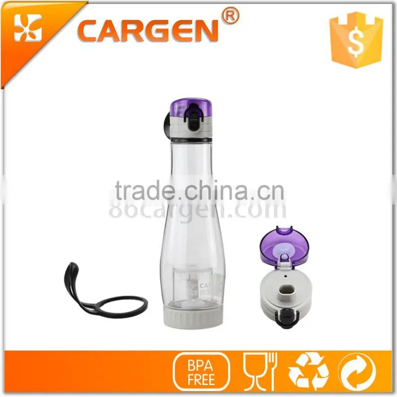 Clear plastic sport tea infuser drinking water bottle