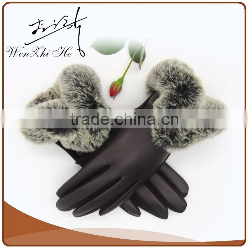 One Microfiber Face Fashion Peccary Gloves Leather Women