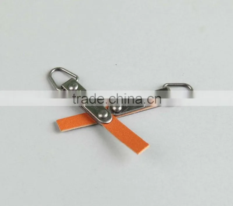 Metal Logo Engraved Custom Leather Zipper Pull/Zipper Slider/Puller Head