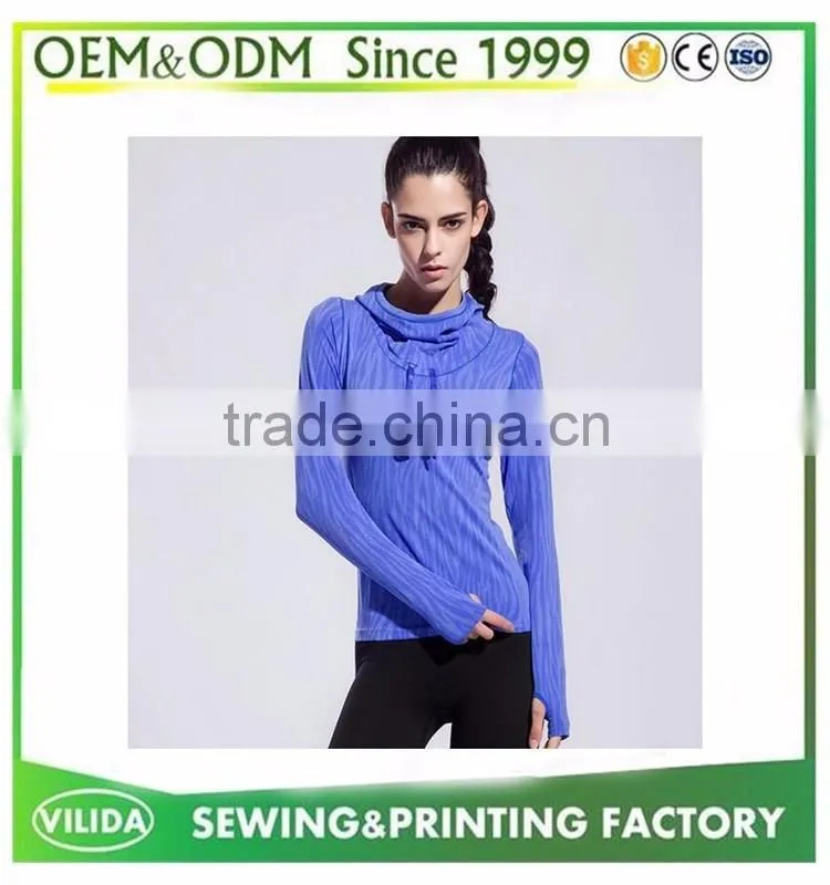 Sport Gym Tank Top Ladies Purple Blank Pullover Hoodies