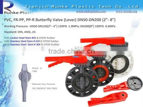 FRPP Butterfly Valve Worm Gear