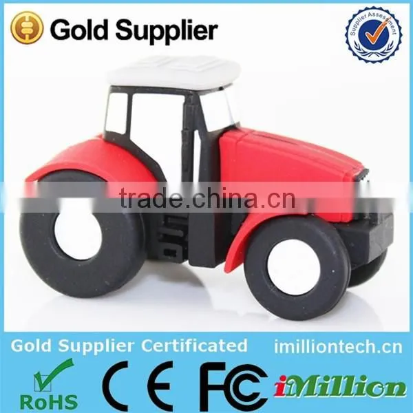 bulk soft PVC tractor usb flash drive