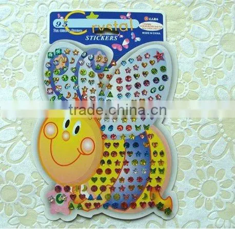 3D animal design crystal sticker