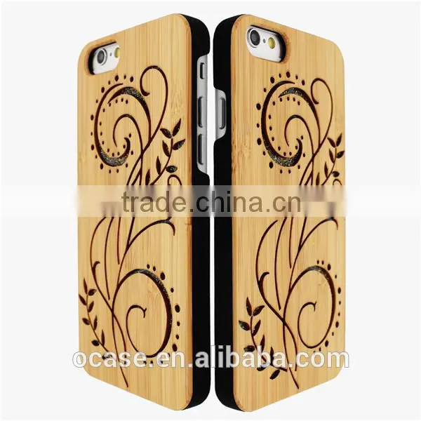Christmas present wood 3d image back cover case for iphone 4