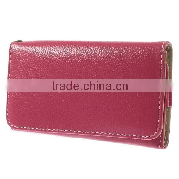 New cell phone leather case for iphone 6, Factory pouch leather cases for apple iphone 6