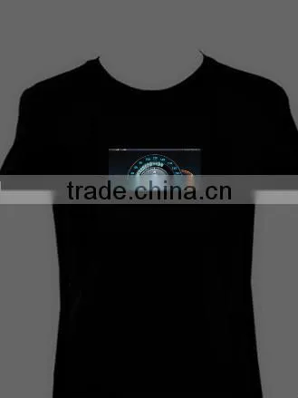 sound activated flashing EL t-shirt