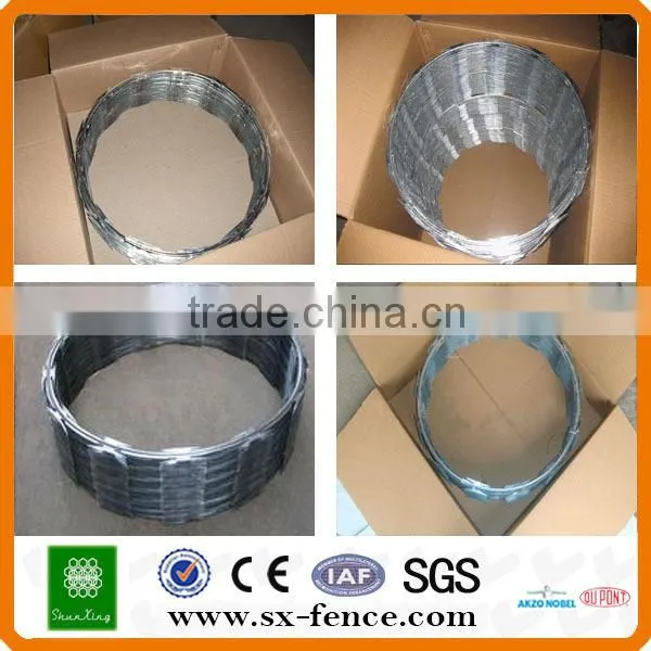 200g/m2 Hot Dipped Galvanized Concertina Razor Barbed Wire