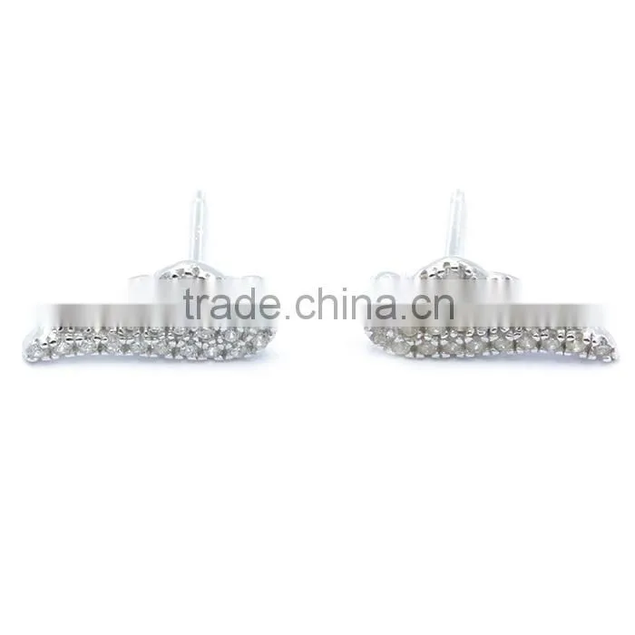 wholesale costume jewelry fashion 925 silver jewellery angel wing ear studs