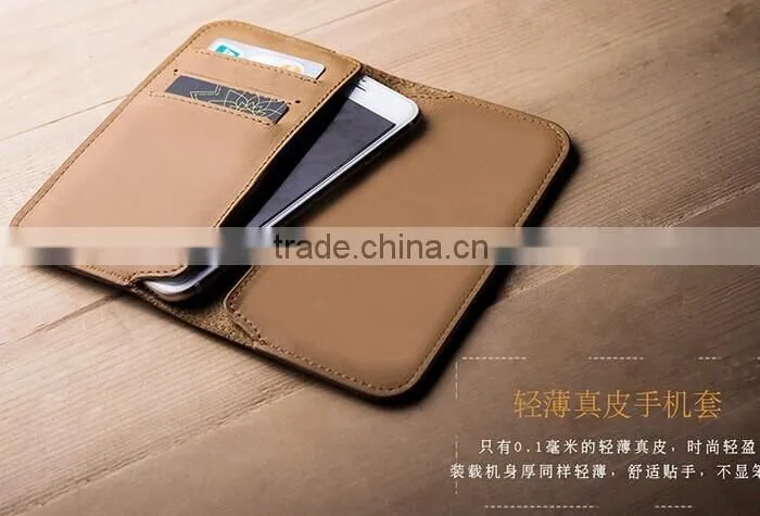 Multifunction leather phone wallet soft real leather