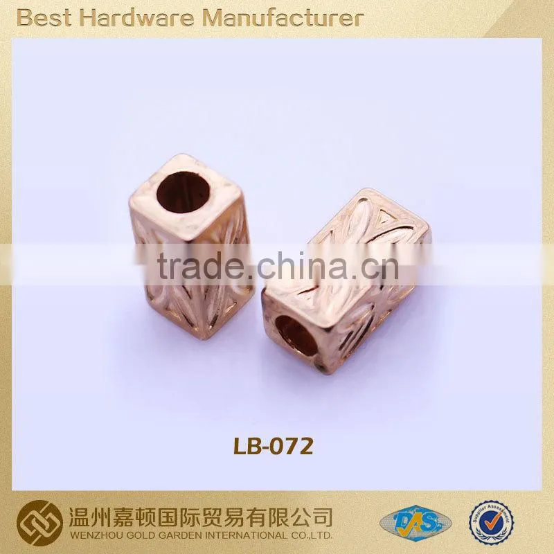 custom metal drawstring cord end rose gold color cord end