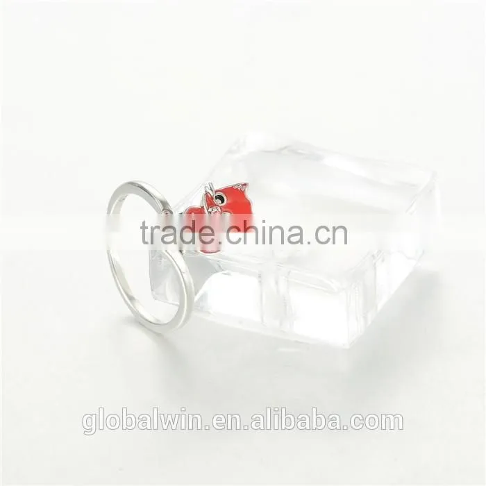 Sterling Silver Jewelry Red Enamel Cute Cat Lady Ring