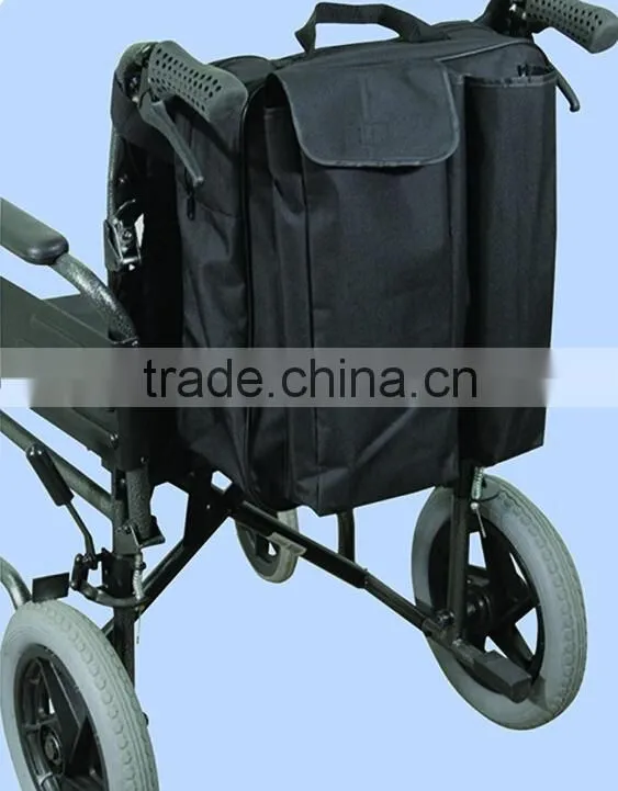 Topmedi Waterproof Wheelchair Crutch Bag Deluxe Lined Wheelchair Pannier Armrest Bag