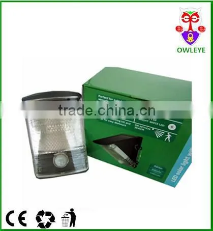 solar motion sensor security light,solar sensor light with PIR,IP44 outdoor solar sensor light