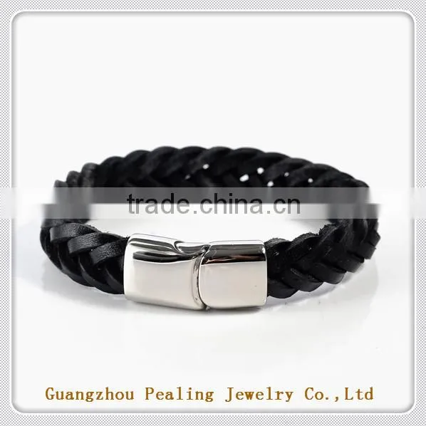 New Style Magnetic Bracelet Make Braided Leather Bracelet for Men