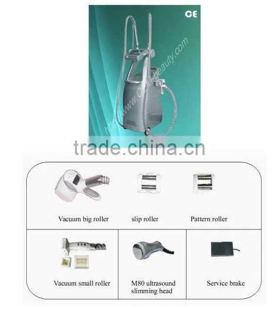 New ultrasonic vacuum cavitation slimming machine with roll treatment heads to smooth cellulite,slim down fat cells,firm skin