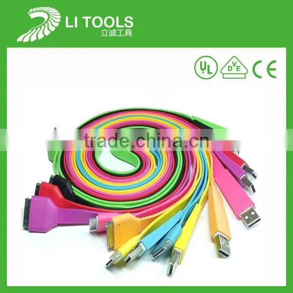 Factory Customized Logo data braided micro Fabric braided mini usb cable