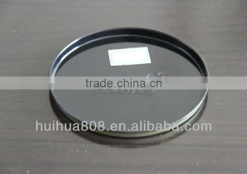 Metal stretch lids with logo embossed