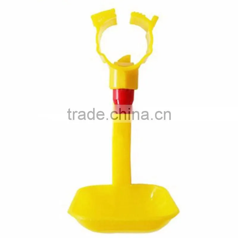 Poultry Chicken Duck Hanging Drinking Water Nipple Drinker Feeder With Cup New