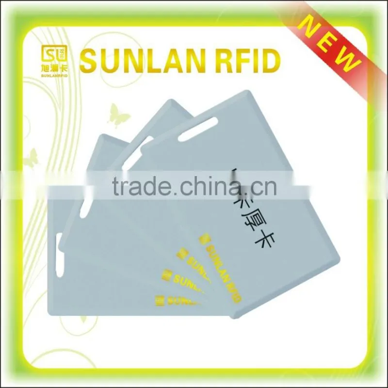 low-cost punch hole CR80 custom blank plastic clamshell proximity card with Natg 213(professional manufacturer)