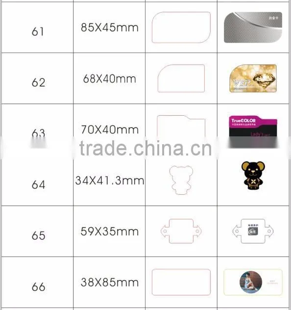 Promotion Plastic Baggage Tag Travel Tag with Transparent String