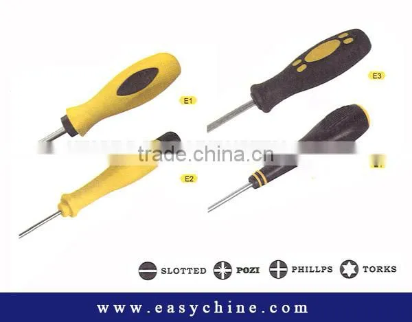 High Quality 45 Carbon Steel Crv Slotted Plastic Handle Screwdriver