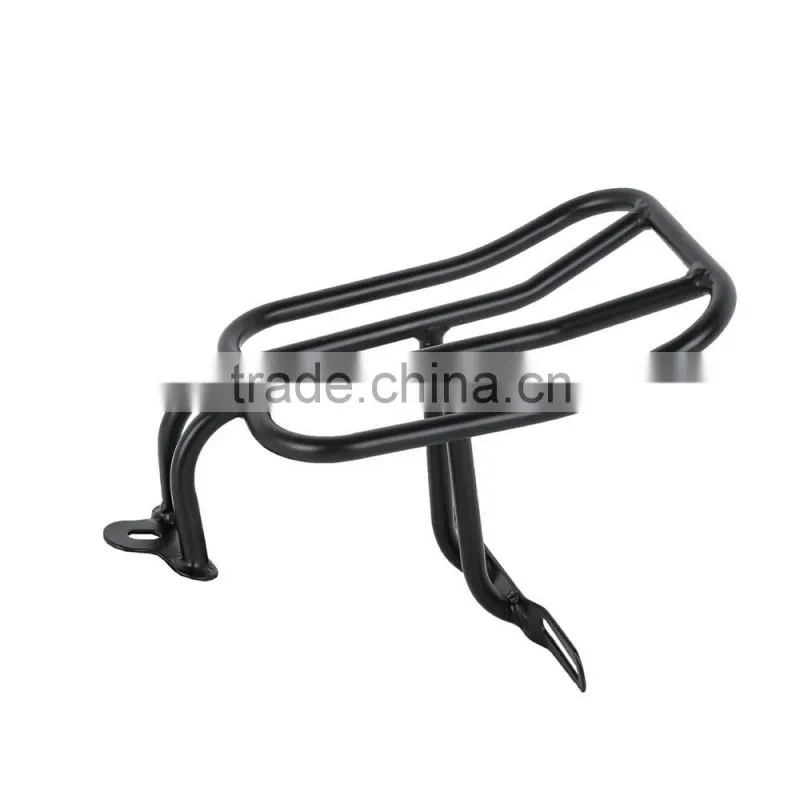 Black Fender Luggage Rack For Dyna Street Bob Low Rider Super Glide 06-16