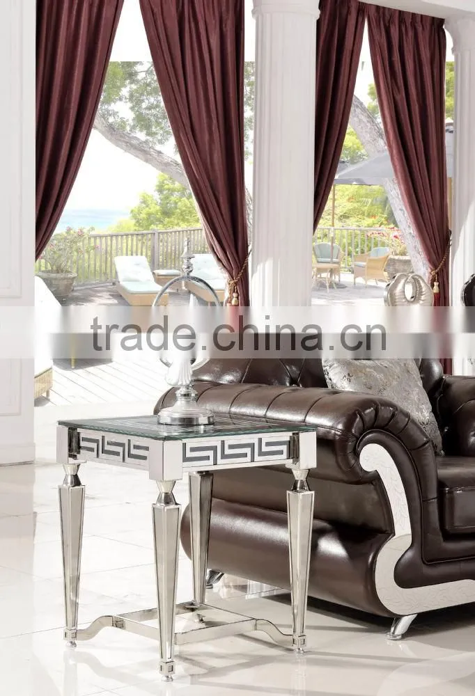 D375 guangdong furniture black hottest black glass Side Table