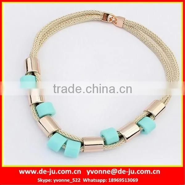 Resin Necklace With Precious Stones
