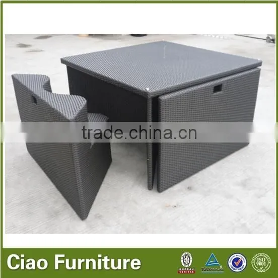 Garden OUTDOOR restaurant glass dining tables and chairs