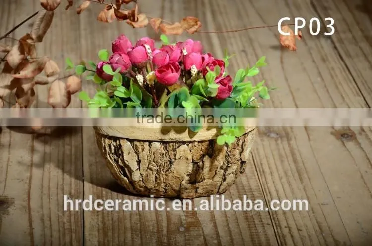 Hot sale novelty / unique cement indoor plant pot