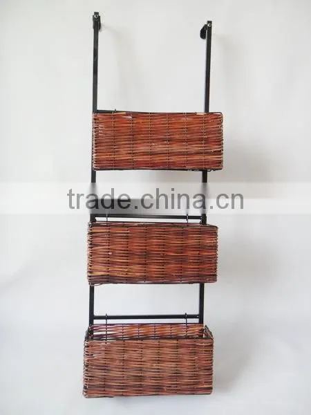 Over the door Convenient 3 Tiers metal hanging Storage Basket