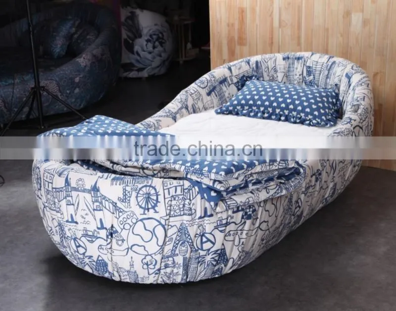 MMD07 luxury fabric egg bed 2016 alibaba new children furniture funky baby kids bedroom furniture