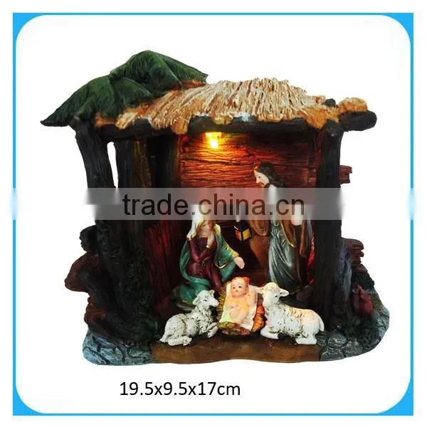 polyresin jesus nativity set manger