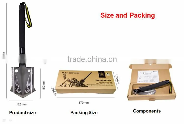 New Function Multifunction Compact Rescue Equipment Shovel Knife Saw Fire Flint