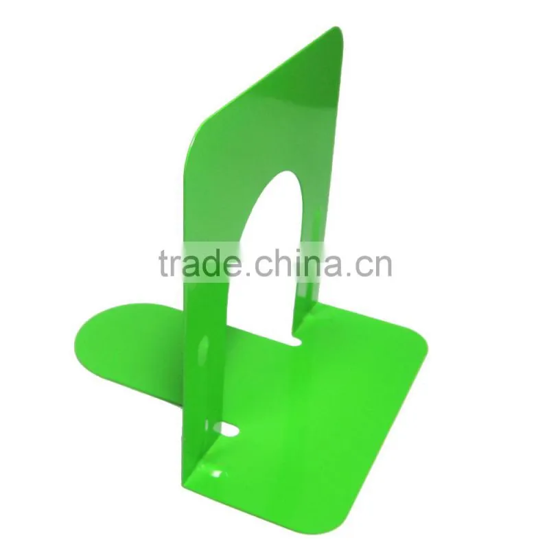 High quality colored simple design 5"metal desktop bookend