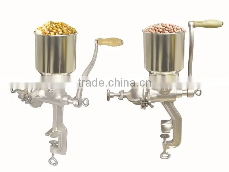 500# manual cast iron corn grinder with hign hopper / corn mill