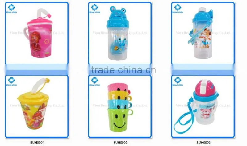 4PC Pure Colorful Plastic Water Cup Set