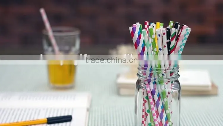 Colorful Long Paper Packing Straws For Birthday Wedding Valentine's Decorative Party Supplies Creative Drinking Straws In Bulk