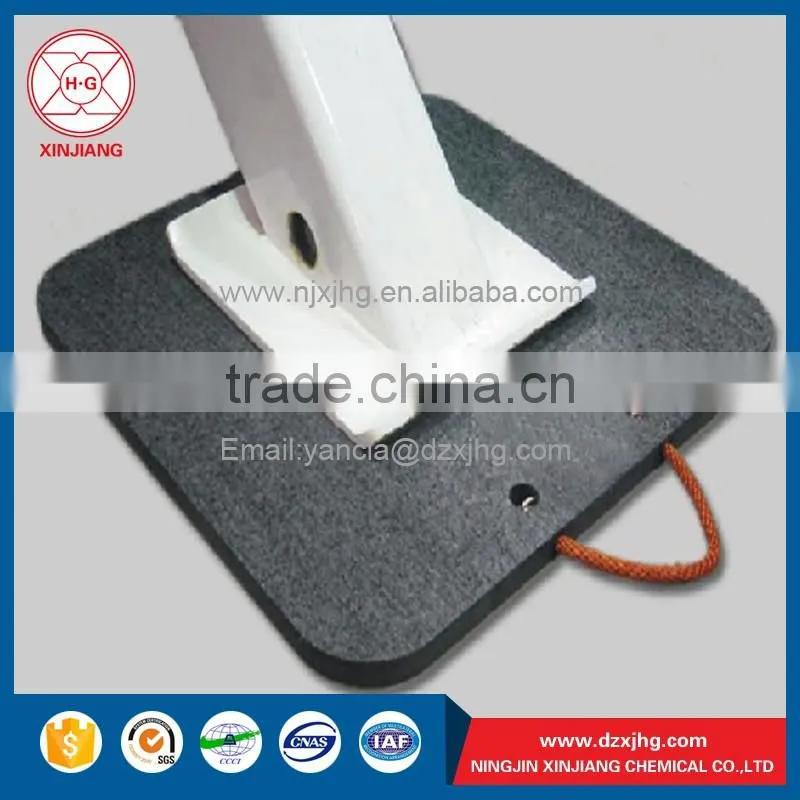 two handles yellow color print logo crane outrigger mat manufacture