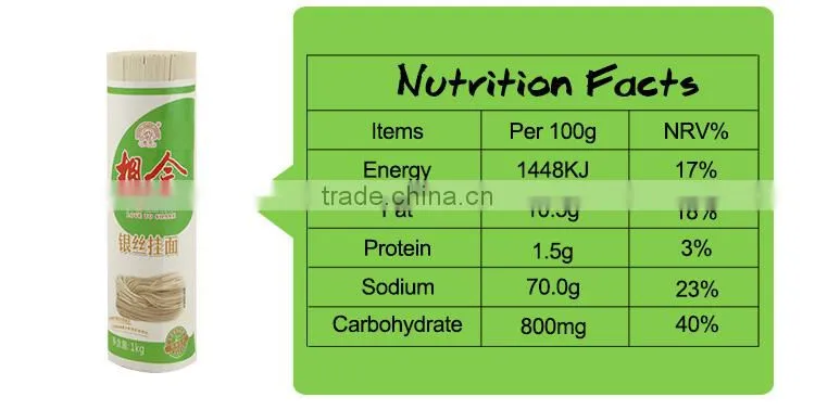 Wholesale Dried Slim Noodles 1000g