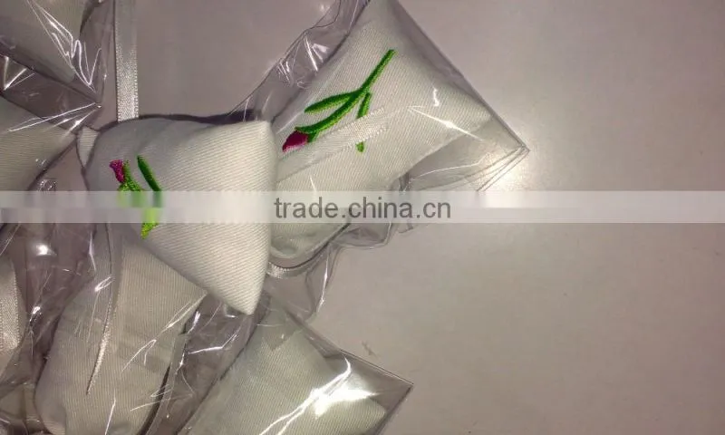 Linen embroider lavender sachet