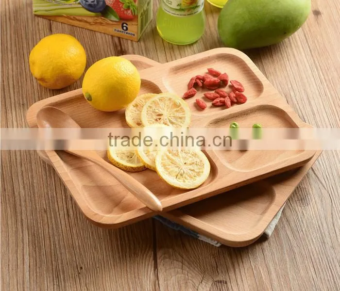 Eco-friendly 25x18.5x1cm Wooden Food Tray