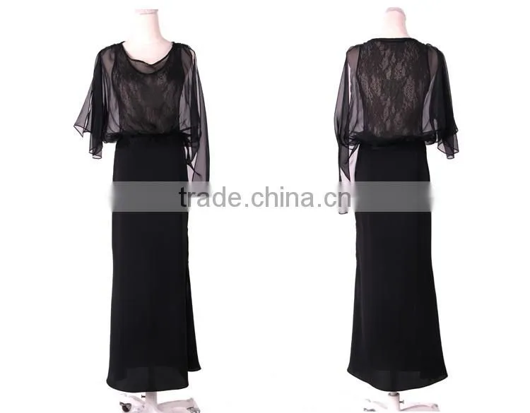 Full Length Chiffon Orange Colored Sexy One Piece Style Evening Dress