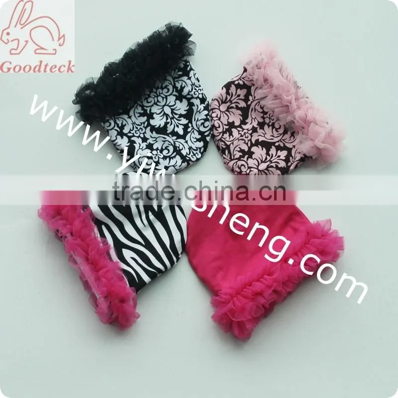 Wholesale hot sale winter Cotton baby hat,light blue cotton baby hat with ruffle