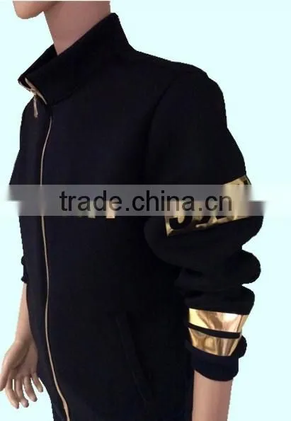 Fashion custom plain metal printing unisex leisure sportswears made in china