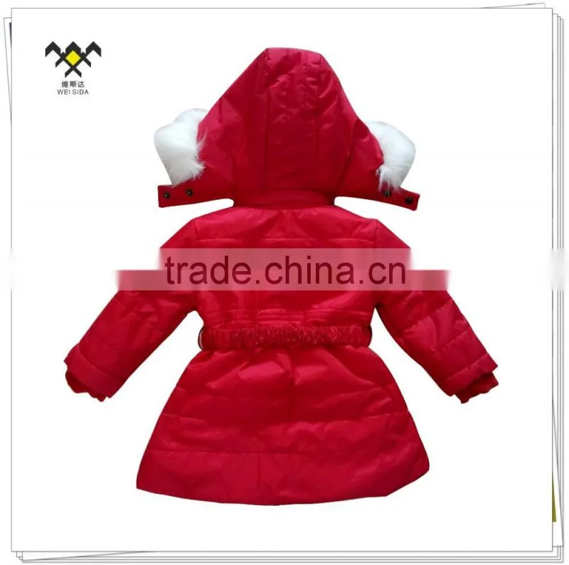 red girl zipper winter quilted denim jackets