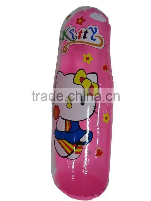 Beautiful Printed with Hello Kitty Shaped Inflatable PVC Stick Toy,Kids Funny Toys