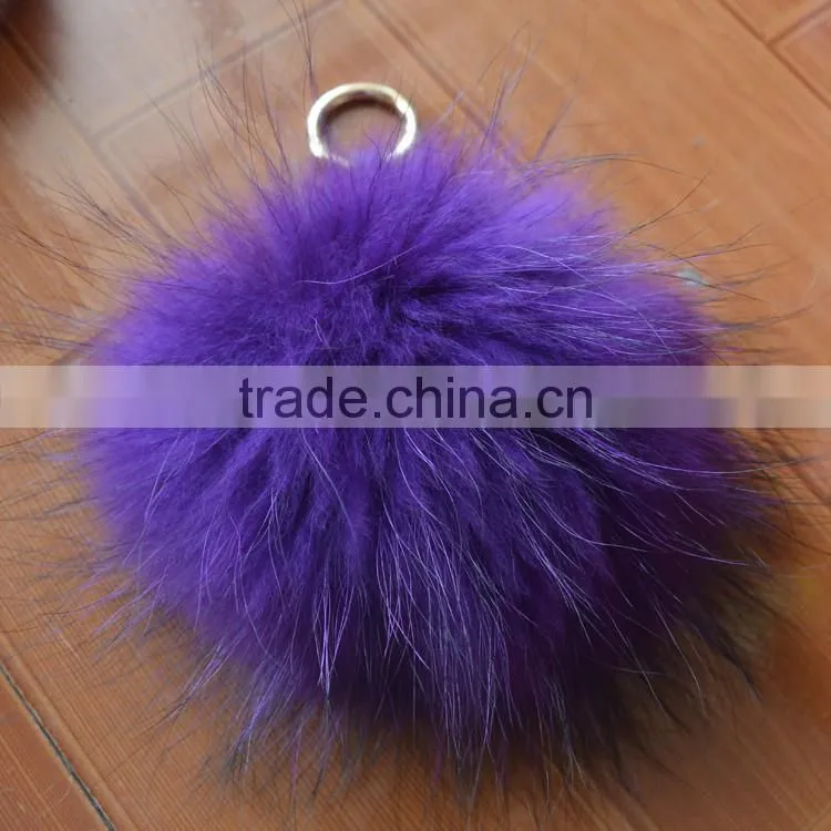 SJ747-01 New Arrival Hot Sale Fur Accessory Fox Key Chain Fur Pom pom