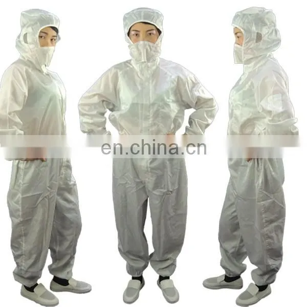 Garment factory, Stripe and grid Cleanroom ESD jumpsuit