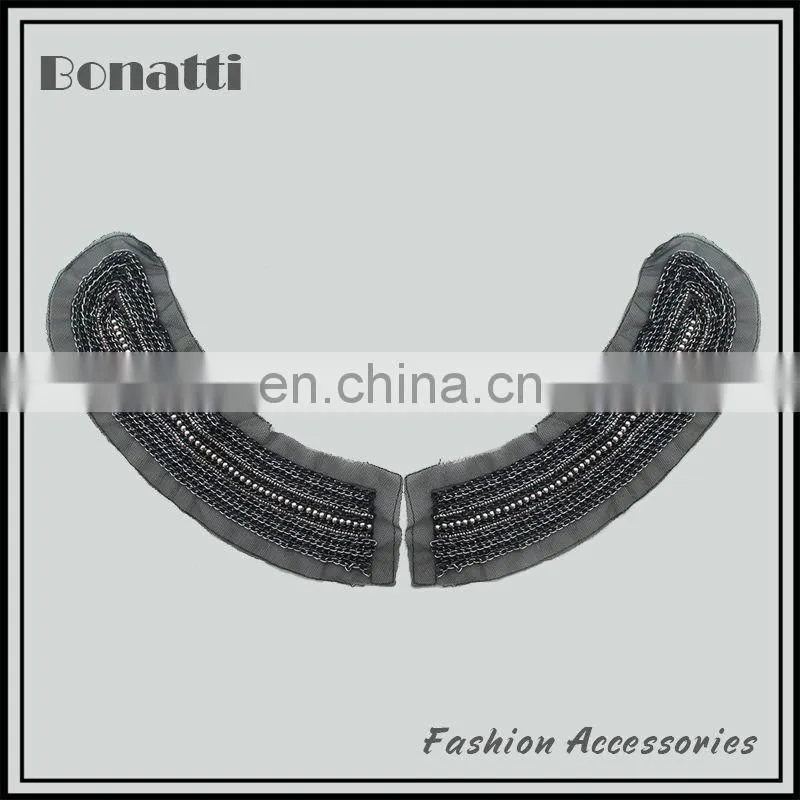 latest women collar designs with rhinestone